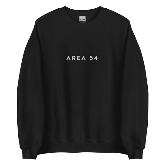 A54 Embroidered Crewneck in Black