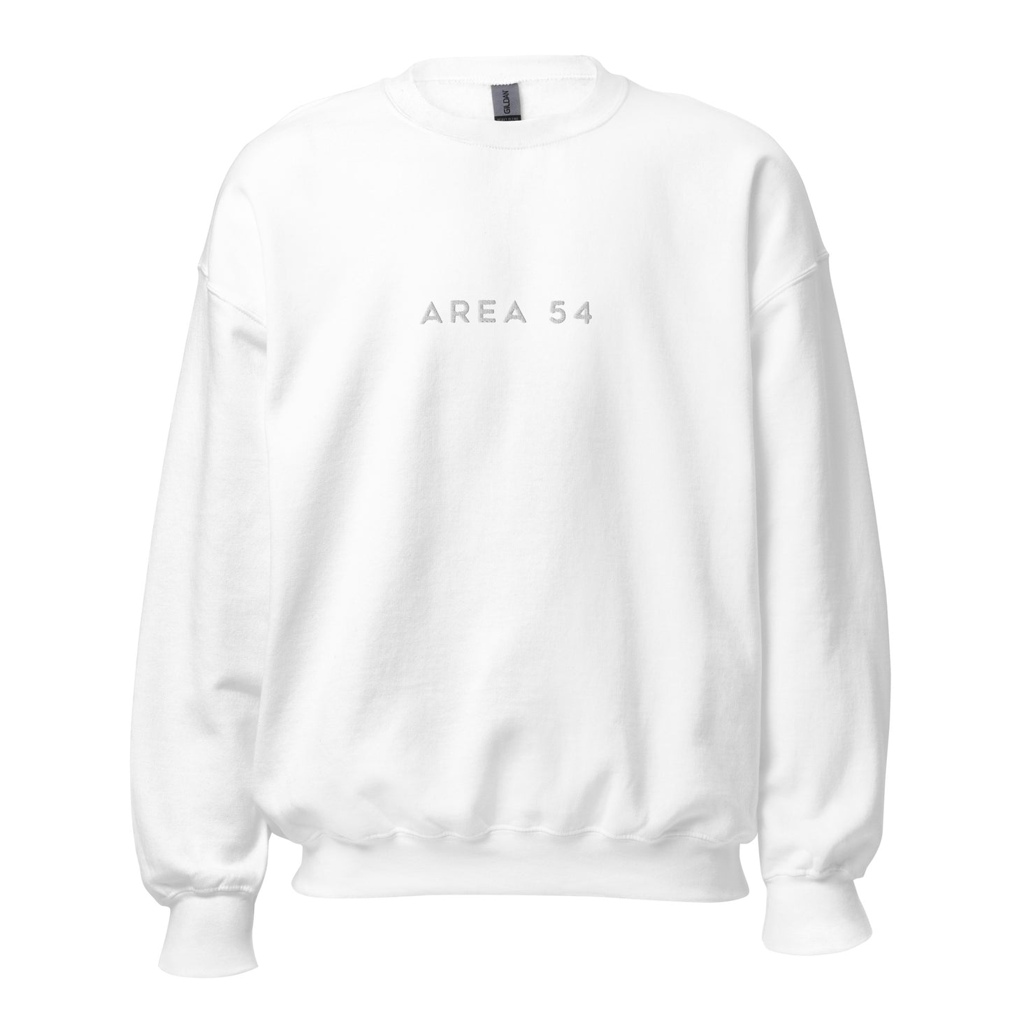 A54 Embroidered Crewneck in White